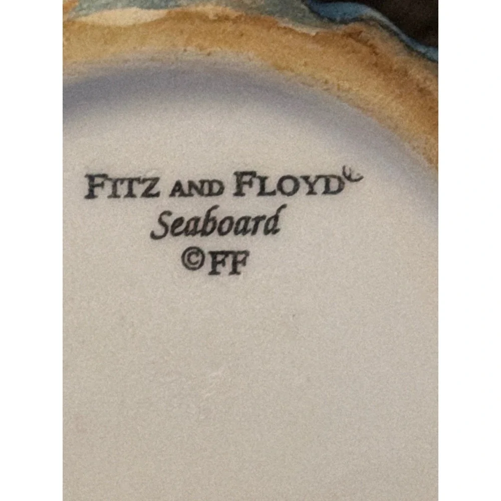 Fitz and Floyd Seaboard Crab Pepper‎ Shaker Coastal Blue White Ceramic Vintage